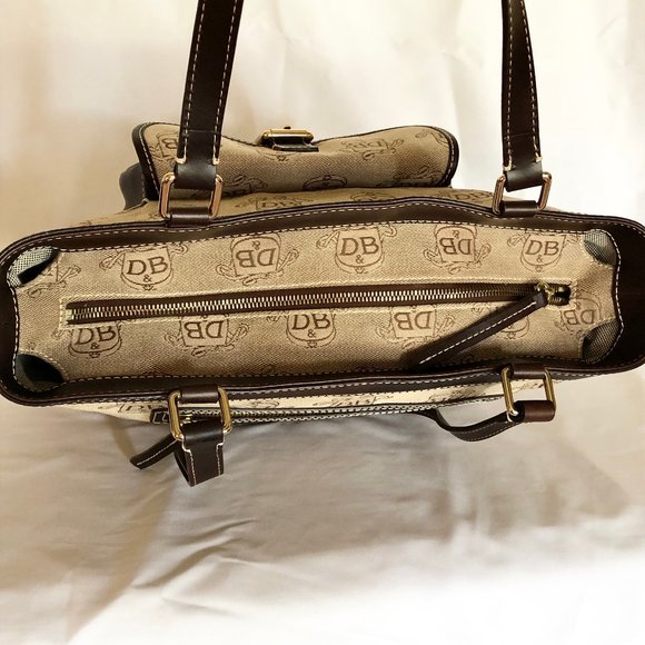 Authentic Dooney & Bourke Donegal Collection Satchel Tote Bag 2 Accessories - Picture 4 of 14